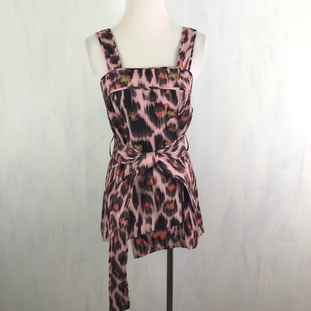 NEW Cameo Collective Actuate Leopard Tie Top S 234 - Picture 1 of 8